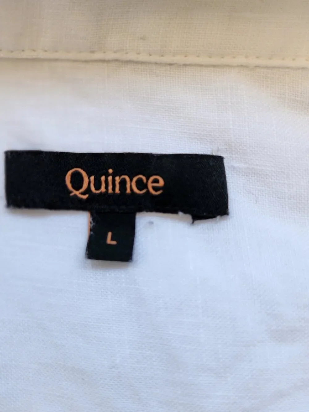 Quince Women's Large White 100% European Linen Long Sleeve Button-Down Shirt - Picture 14 of 15